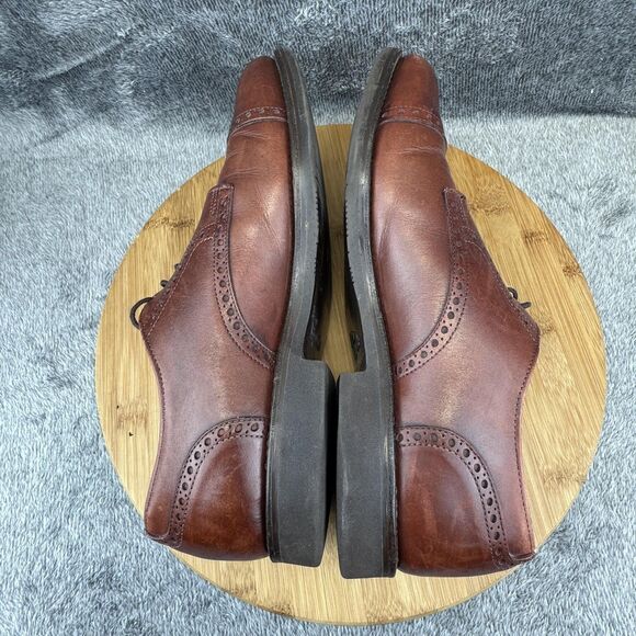 Allen Edmonds Hugh Shoes Mens Size 11 Cap Toe Oxford Dress Vibram Sole - Picture 9 of 11
